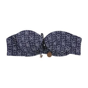 American Eagle Womens Strapless Nativie Print Bikini Swim Top, Blue, NWT